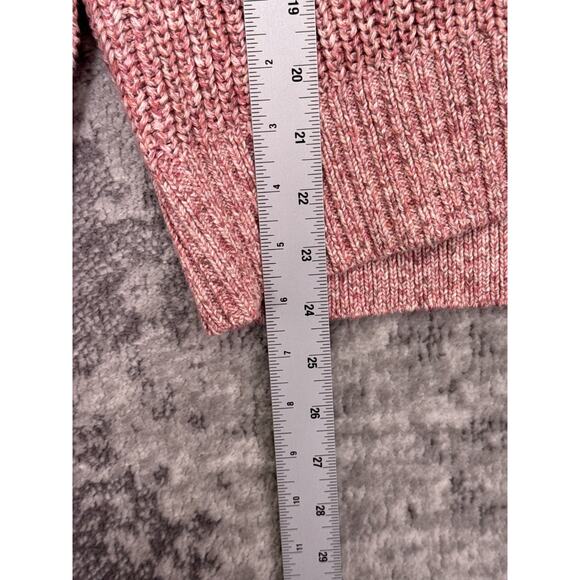New Faherty Sweater Large Womens Sunwashed Cotton Fisherman Blush Pink - Picture 6 of 9